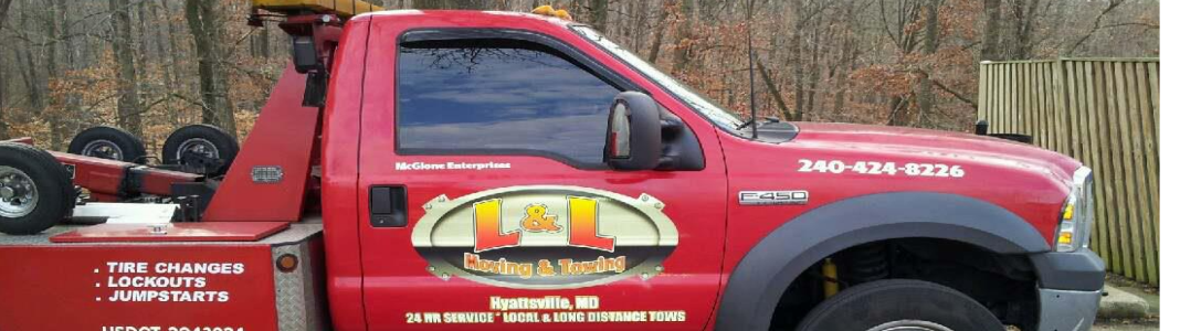 LL Towing company banner