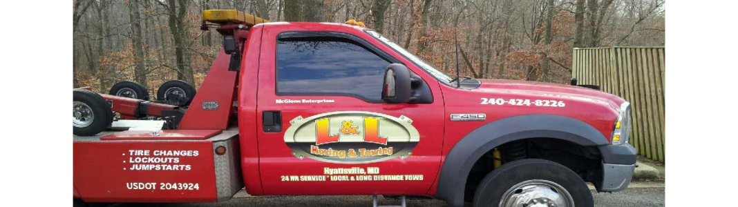 LL Towing company banner