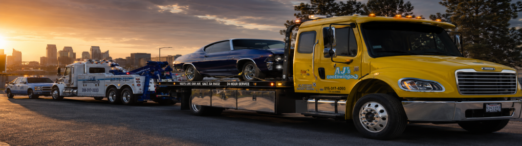 AJs Towing company banner