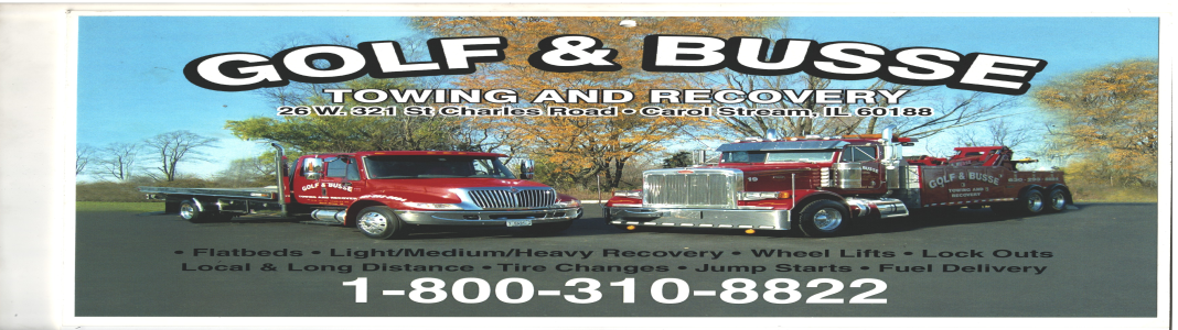 Golf & Busse Towing company banner