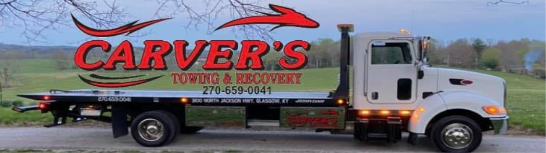 Carver's Towing and Recovery company banner