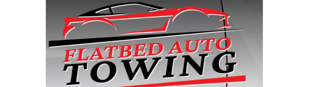 FLATBED AUTO TOWING company banner