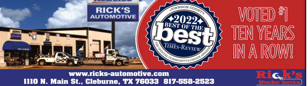 Rick's Wrecker Service company banner