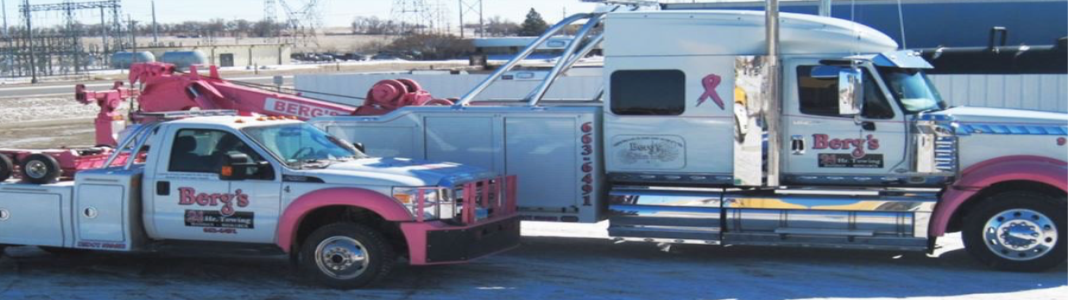 Berg's Towing & Crane company banner