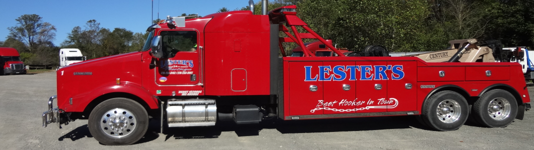 Lesters Transmission and Towing company banner